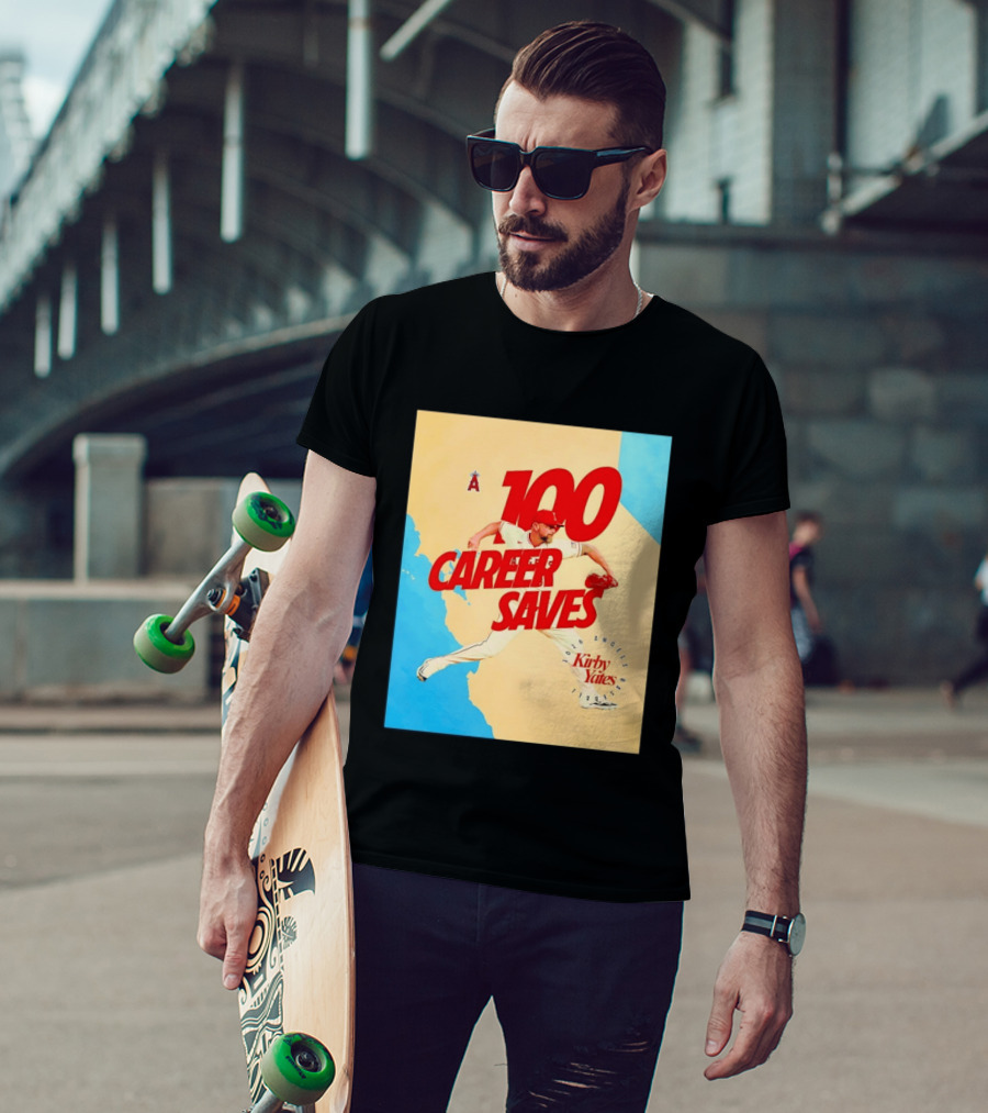 Los Angeles Angels Kirby Yates 100 Career Saves Milestone 2026 T-Shirt