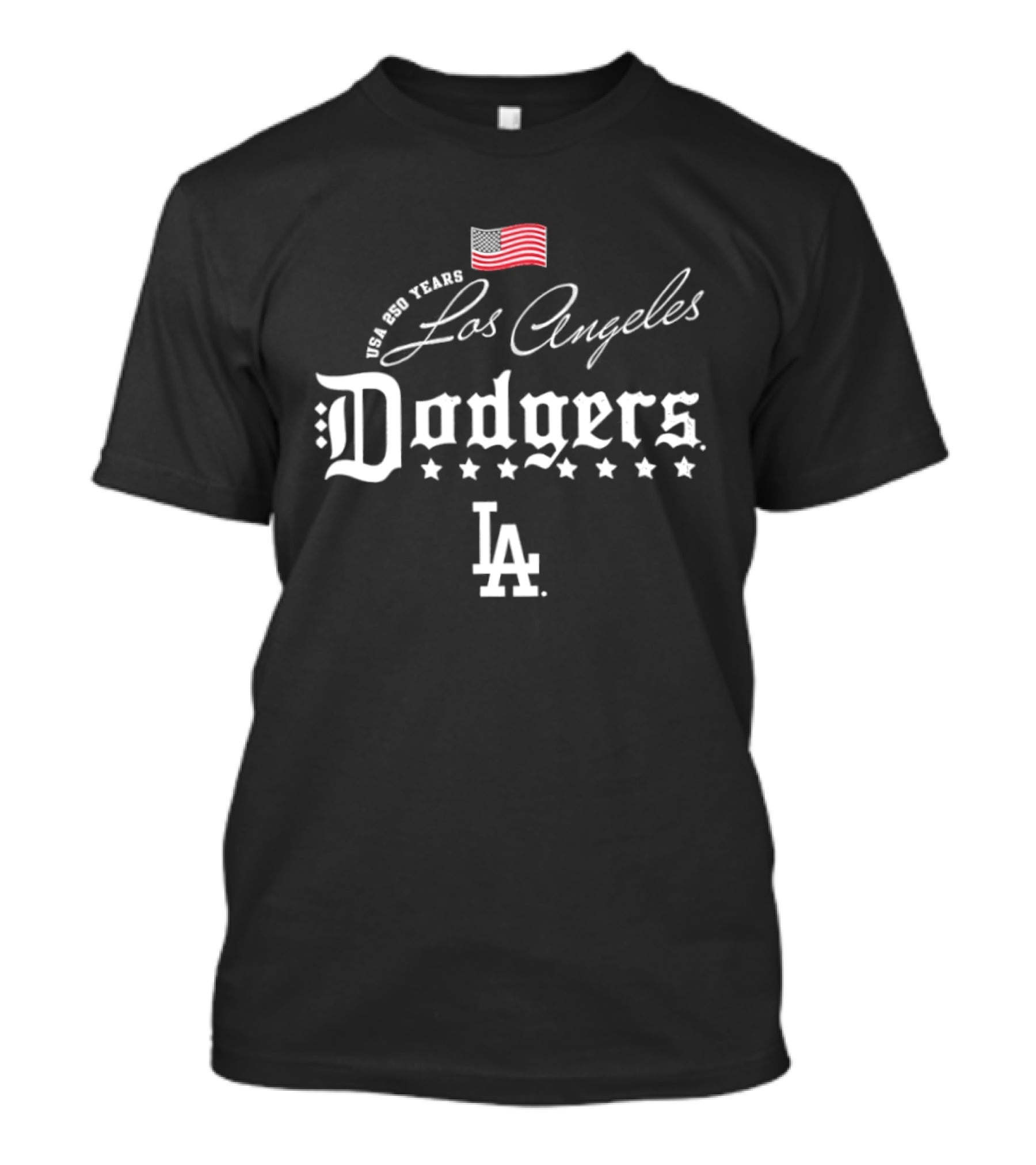 Los Angeles Dodgers MLB USA 250 Years Celebration Happy 4th Of July T-Shirt