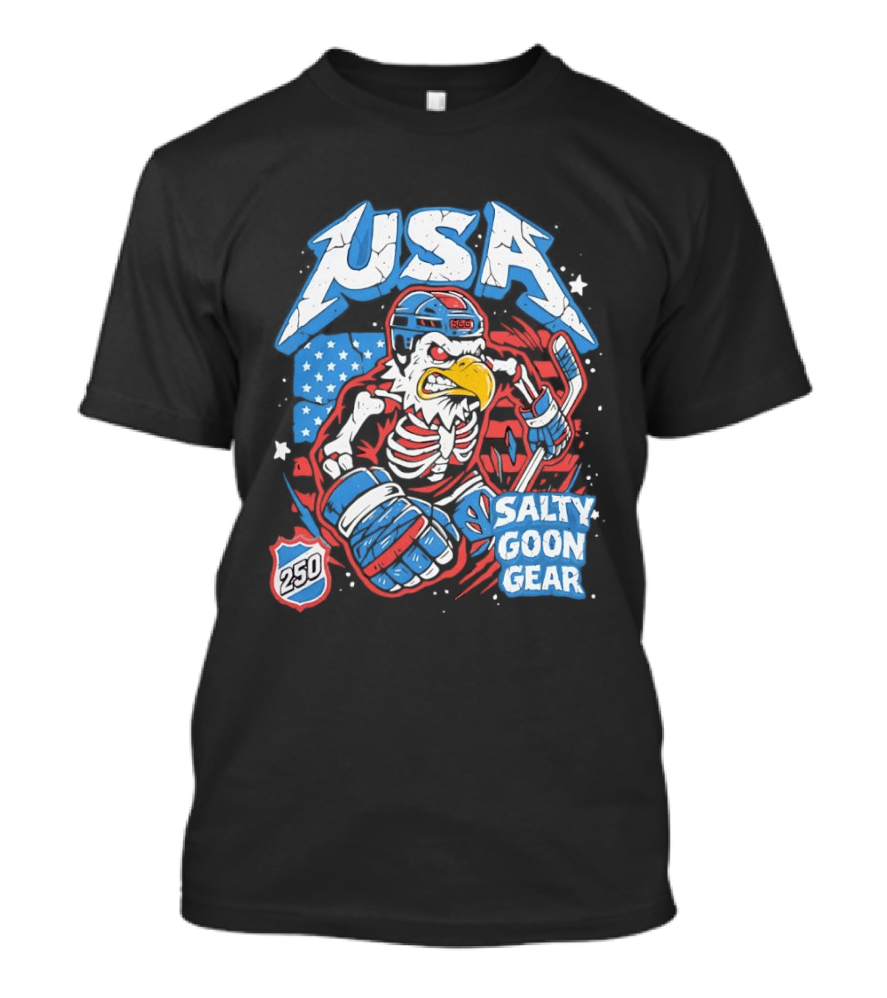 USA Skeleton Eagle 250 Salty Goon Gear T-Shirt