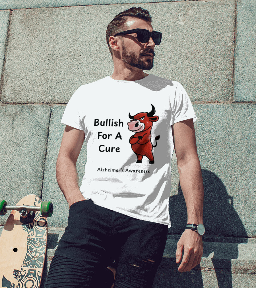 Bullish For A Cure Alzheimer's Awareness Red Bull T-Shirt