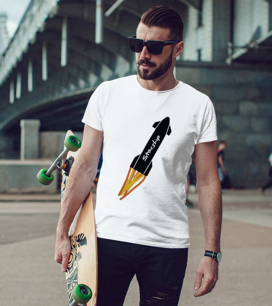 Starship Rocket SpaceX Space Exploration T-Shirt