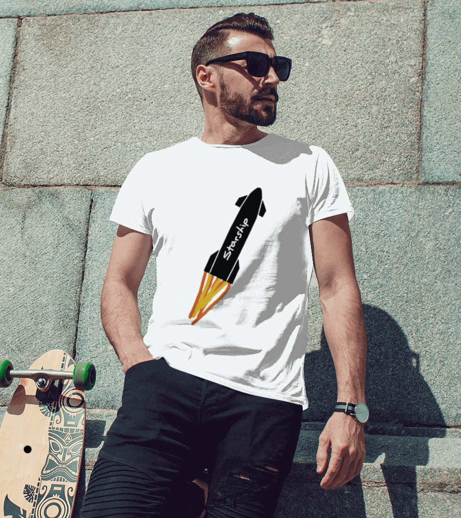 Starship Rocket SpaceX Space Exploration T-Shirt