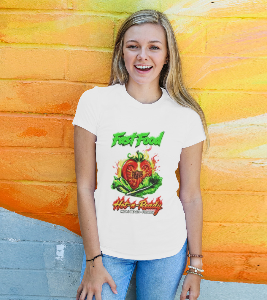Fast Food Prestige Famous Hot N Ready Miami Beach Florida T-Shirt