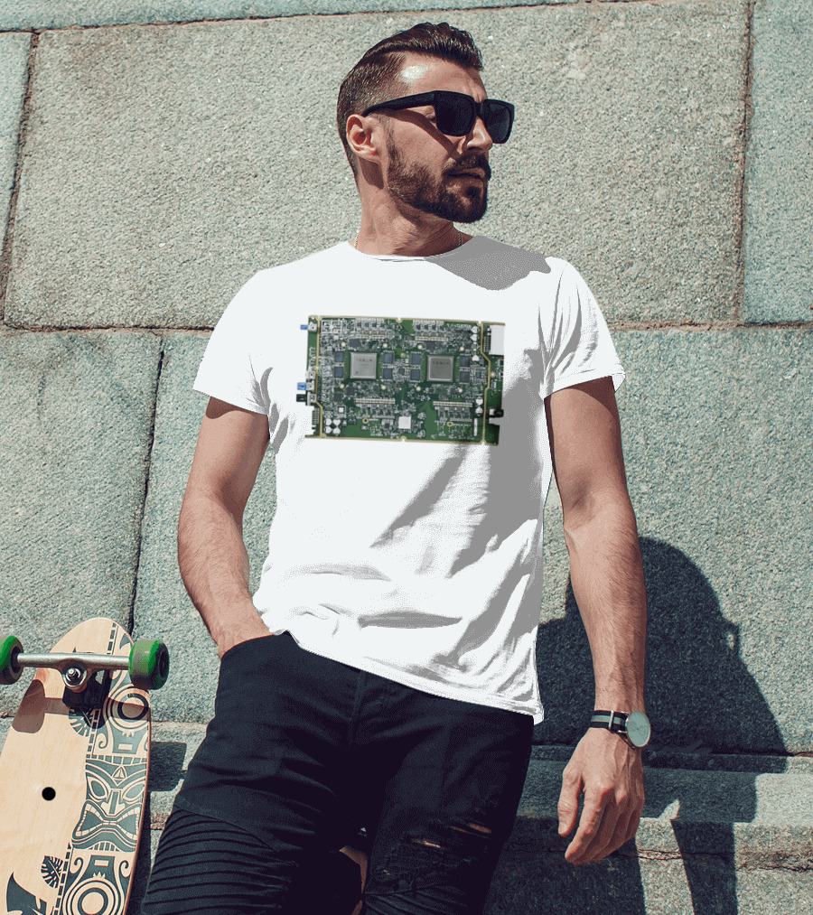 Tesla HW4 Brain Circuit Board Computer Chip Technology T-Shirt