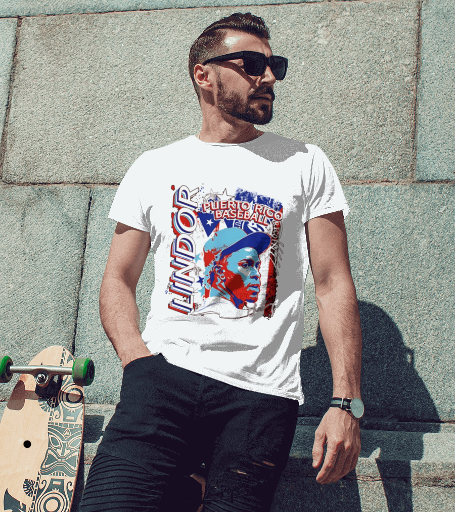 Francisco Lindor Puerto Rico Baseball MLB Player T-Shirt