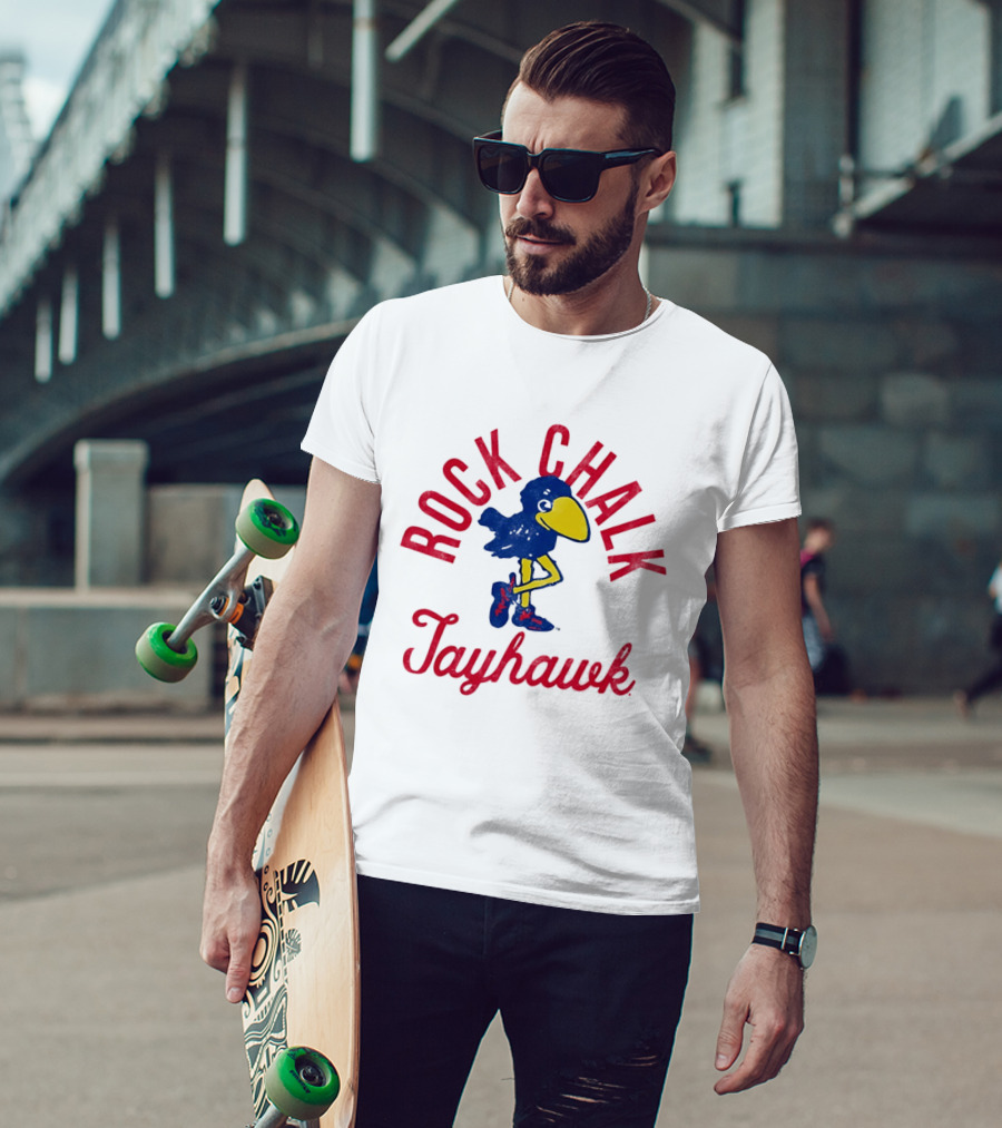 Rock Chalk Jayhawk Kansas Jayhawks Vintage Team Spirit T-Shirt