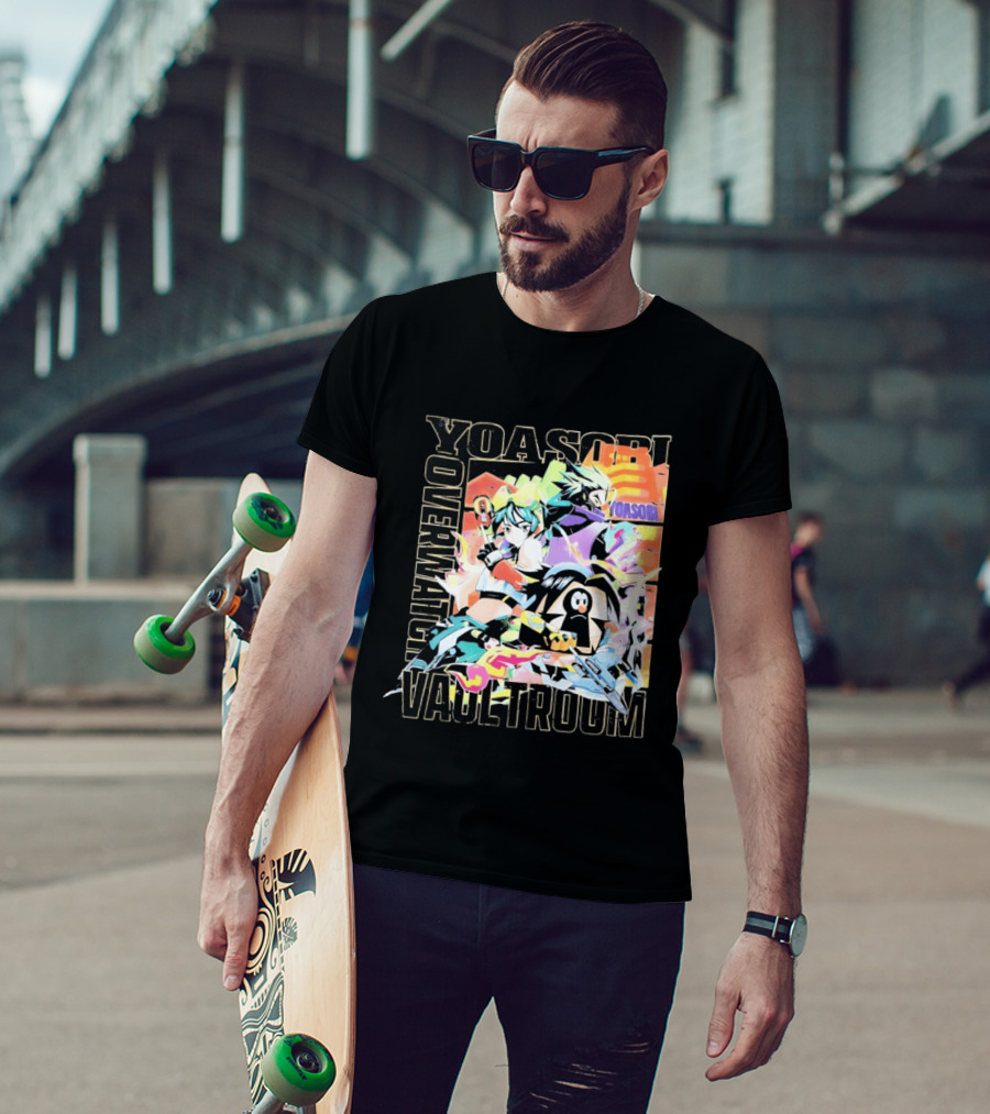 Yoasobi Over Vaultroom Kiriko Genji Pachimari Anime T-Shirt