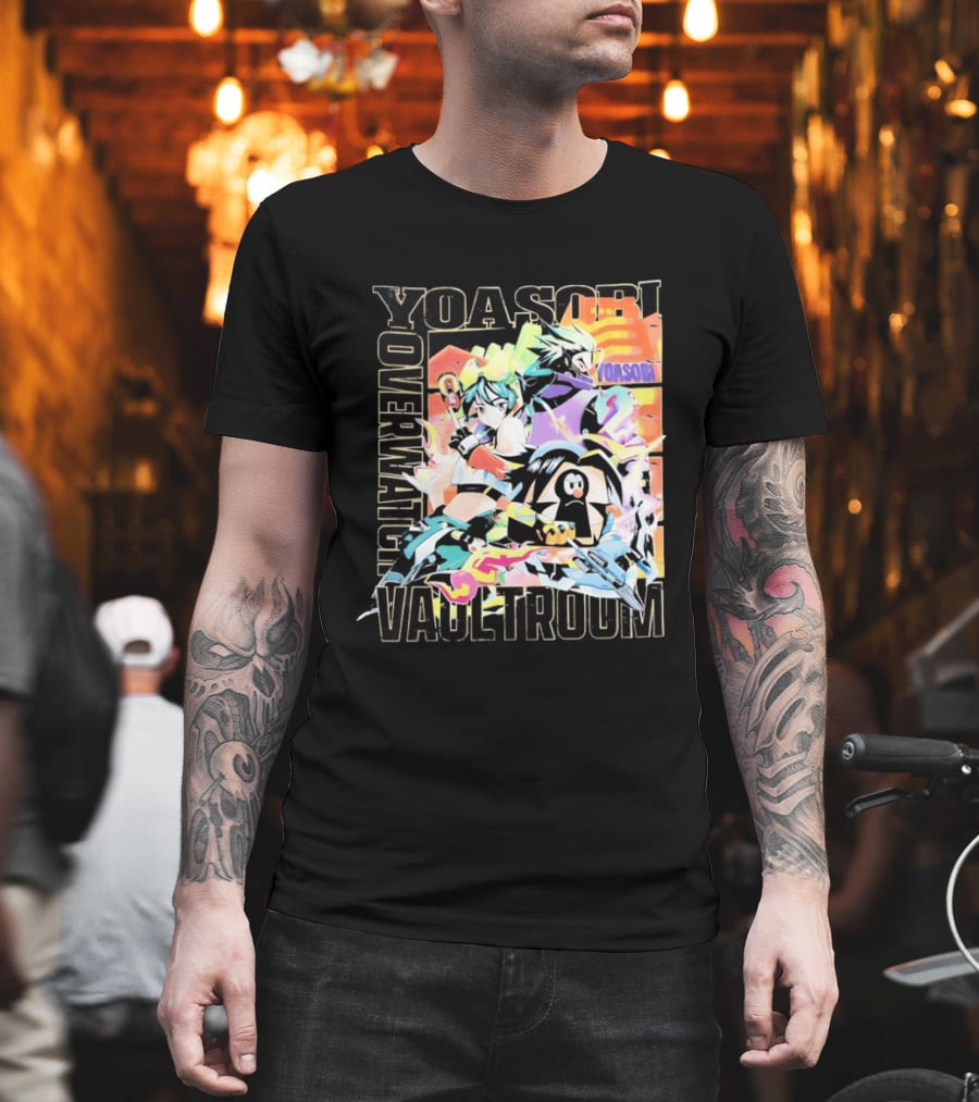 Yoasobi Over Vaultroom Kiriko Genji Pachimari Anime T-Shirt