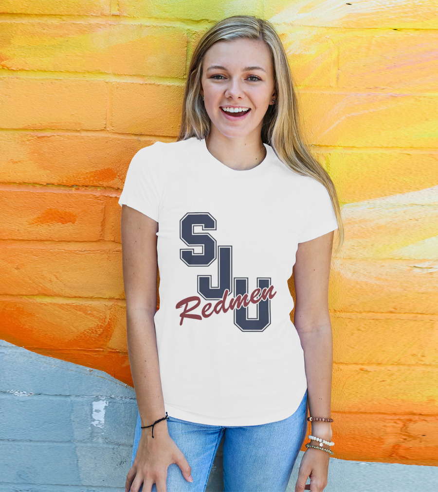 SJU Redmen Saint Johns University Vintage College Sports Memorabilia T-Shirt