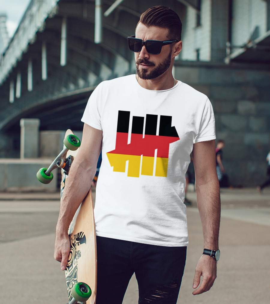 Germany Flag Undefeated Tally Marks Black Red Gold T-Shirt
