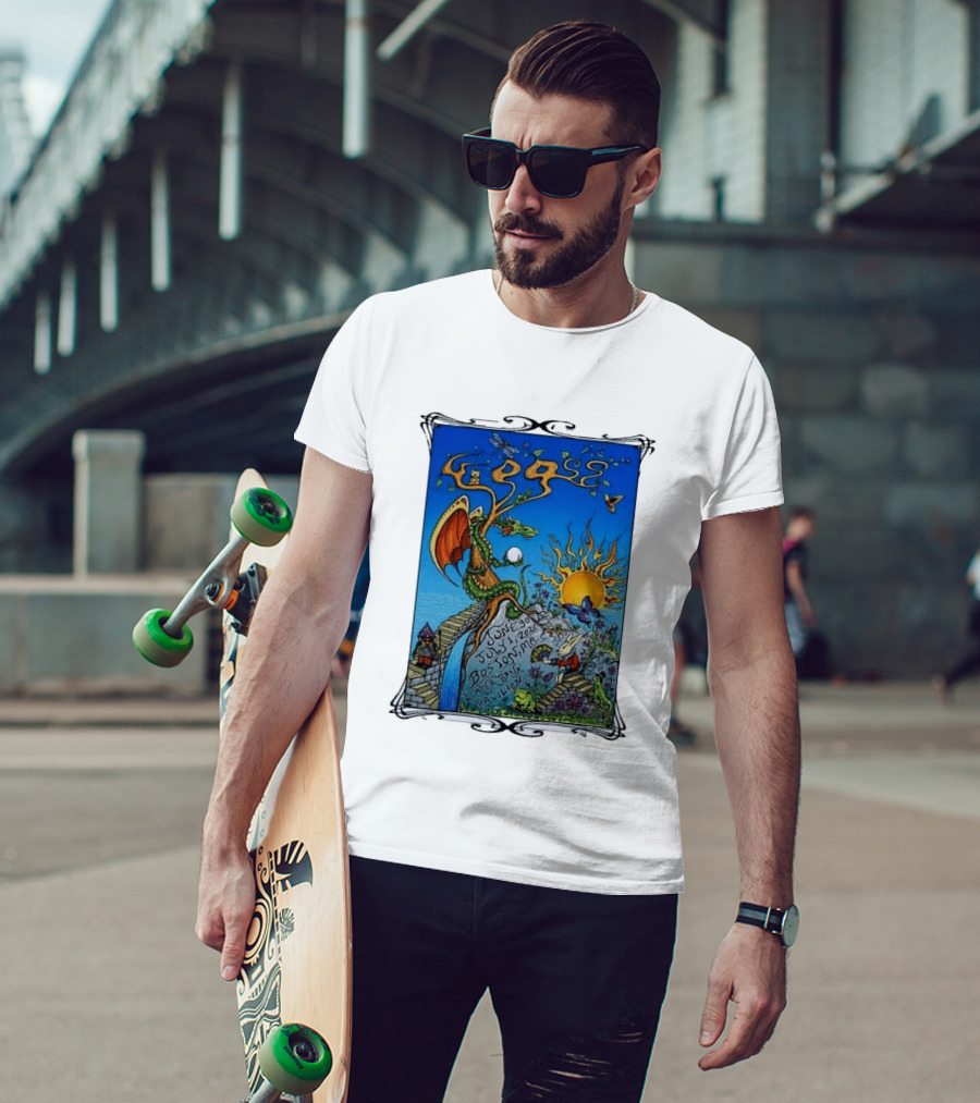 Goose July 2026 Boston Dragon Fantasy Art Leader Bank Pavilion T-Shirt