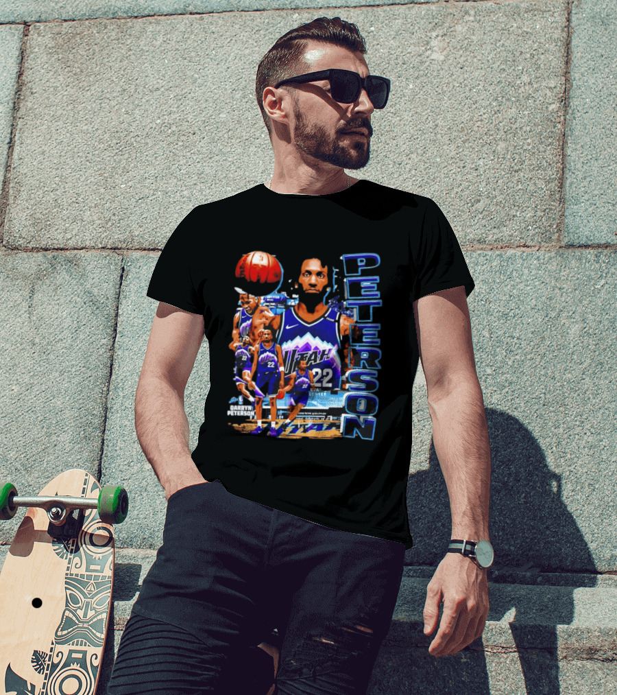 Utah Jazz Darryn Peterson NBA Player Collage Peterson 22 T-Shirt