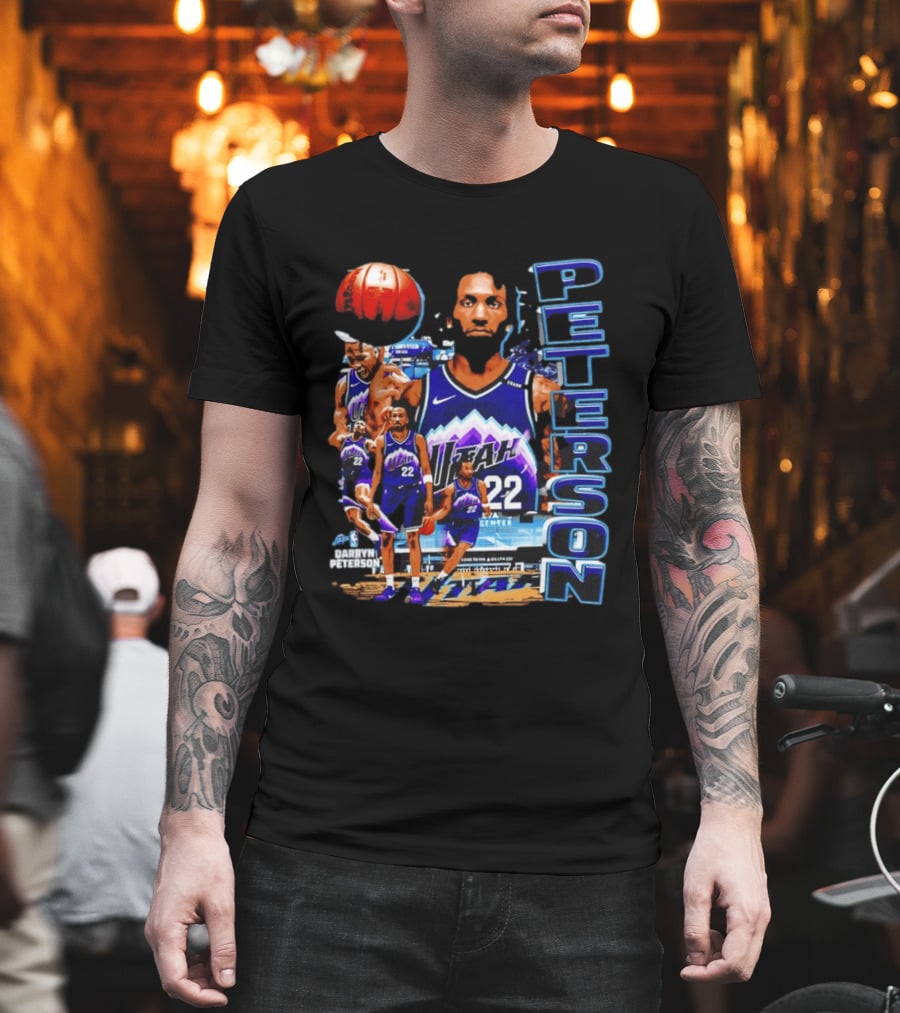 Utah Jazz Darryn Peterson NBA Player Collage Peterson 22 T-Shirt