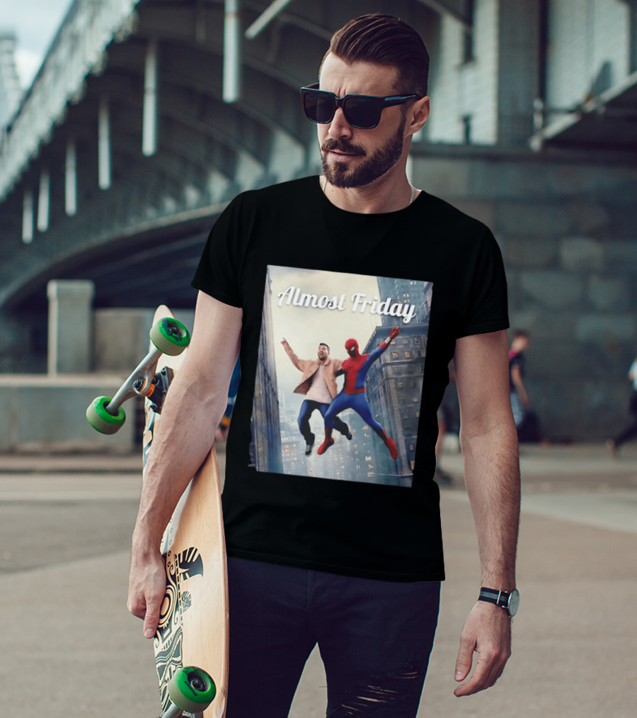 Almost Friday Lionel Messi Spider Man Cityscape Adventure T-Shirt