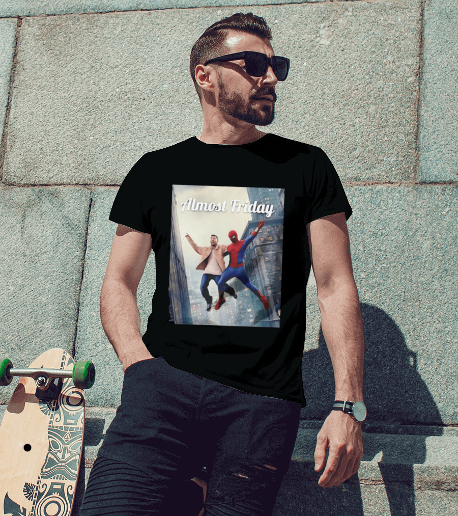 Almost Friday Lionel Messi Spider Man Cityscape Adventure T-Shirt