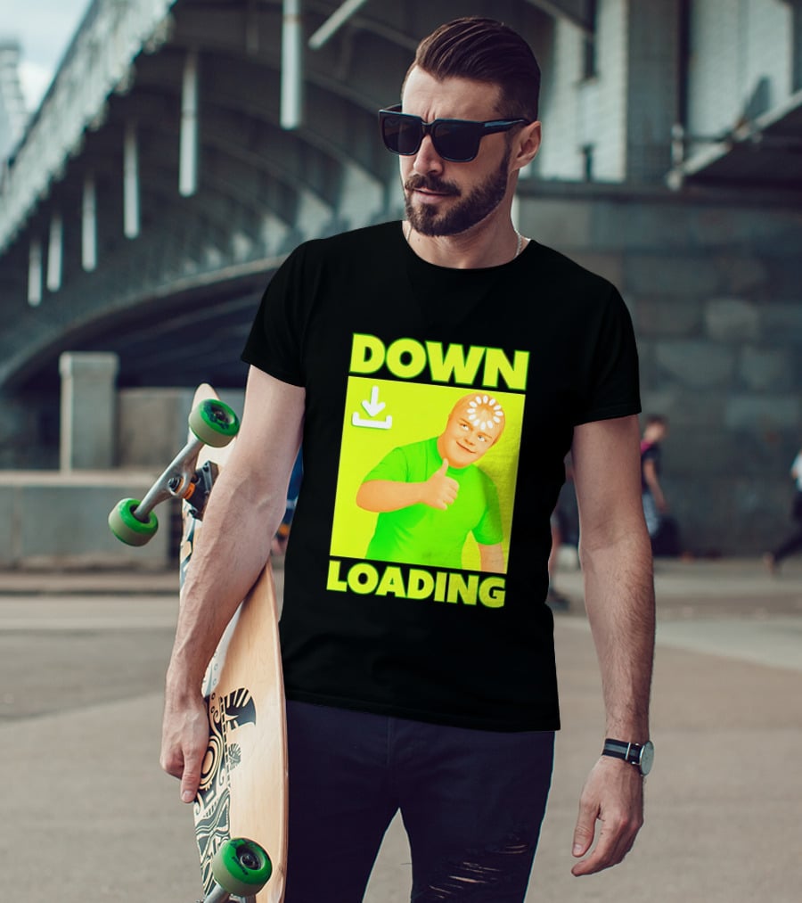 Down Loading Thumbs Up Meme Humorous Internet Guy T-Shirt