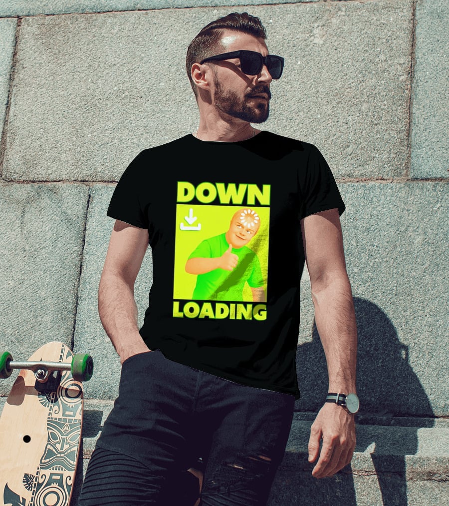 Down Loading Thumbs Up Meme Humorous Internet Guy T-Shirt
