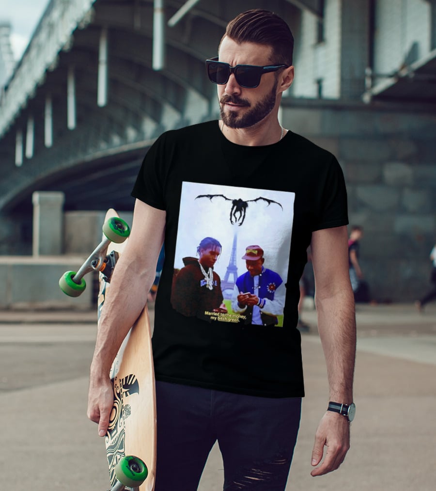 ASAP Rocky Tyler The Creator Eiffel Tower Married To The Money My Bitch Green T-Shirt