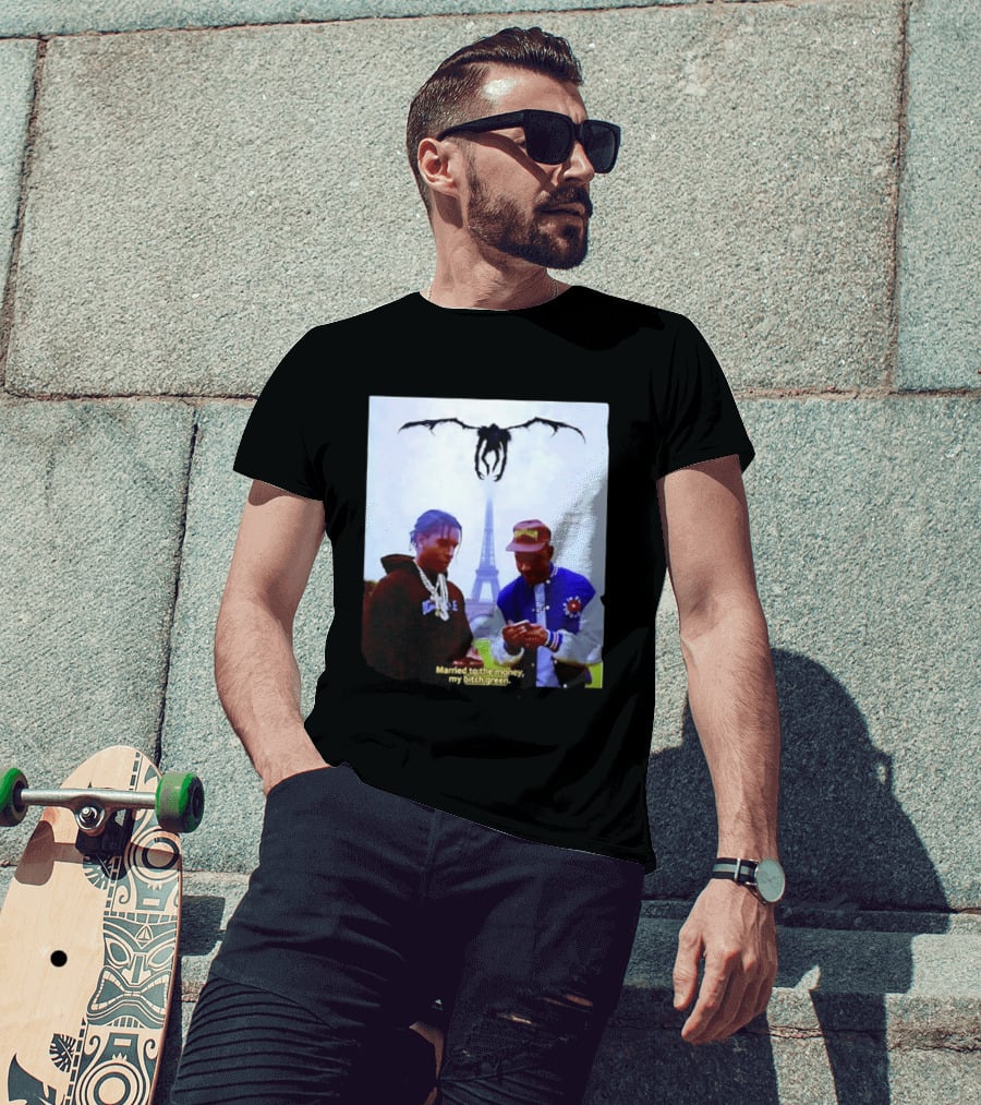 ASAP Rocky Tyler The Creator Eiffel Tower Married To The Money My Bitch Green T-Shirt