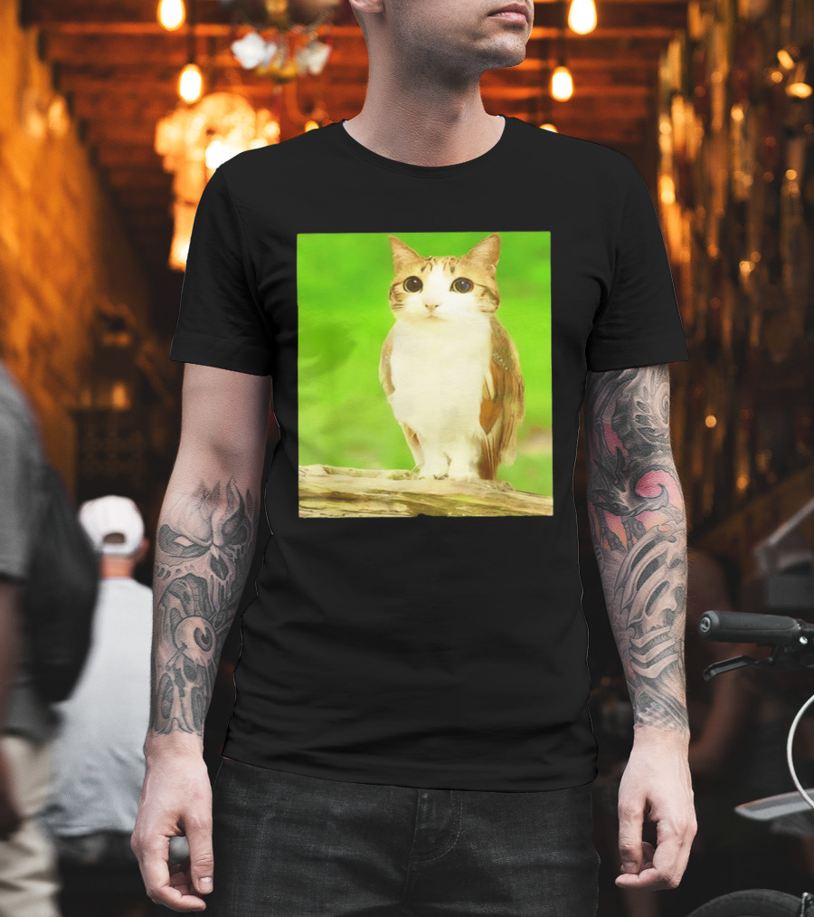 Cat Owl Hybrid Animal Mashup Creature Fusion T-Shirt