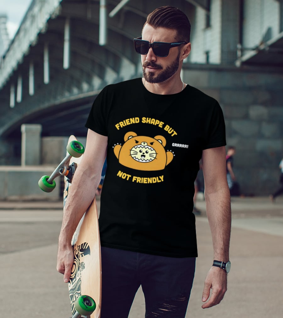 Friend Shape But Not Friendly Roaring Bear T-Shirt