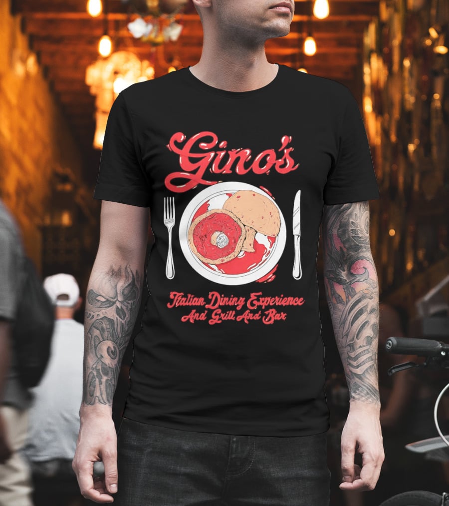 Gino's Italian Dining Experience And Grill And Bar Food Plate T-Shirt