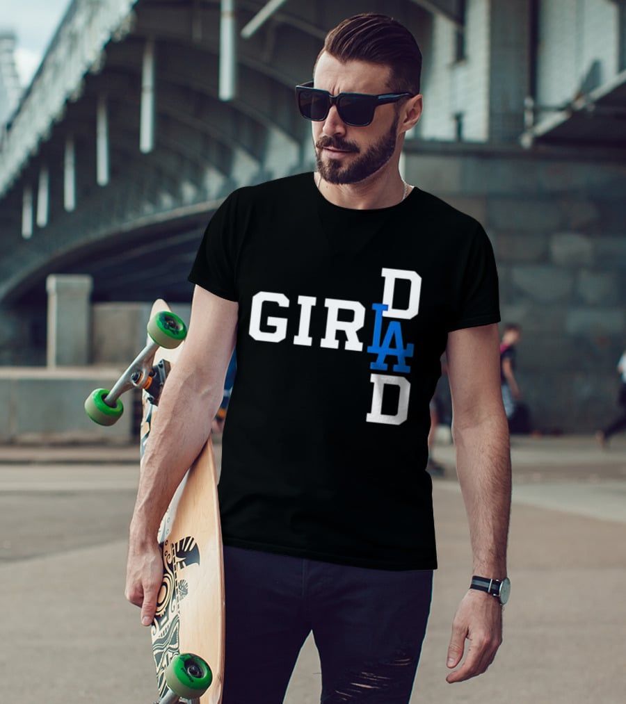 Los Angeles Dodgers MLB Girl Dad Baseball T-Shirt