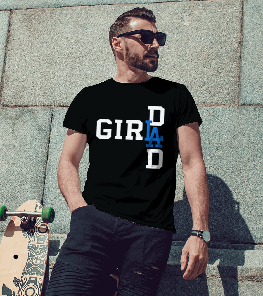 Los Angeles Dodgers MLB Girl Dad Baseball T-Shirt