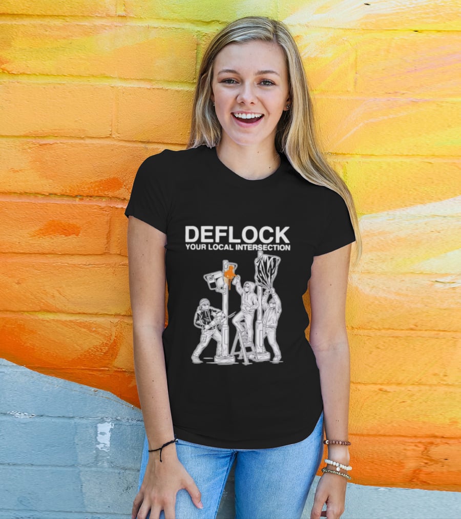 Deflock Your Local Intersection Surveillance Camera Protest T-Shirt