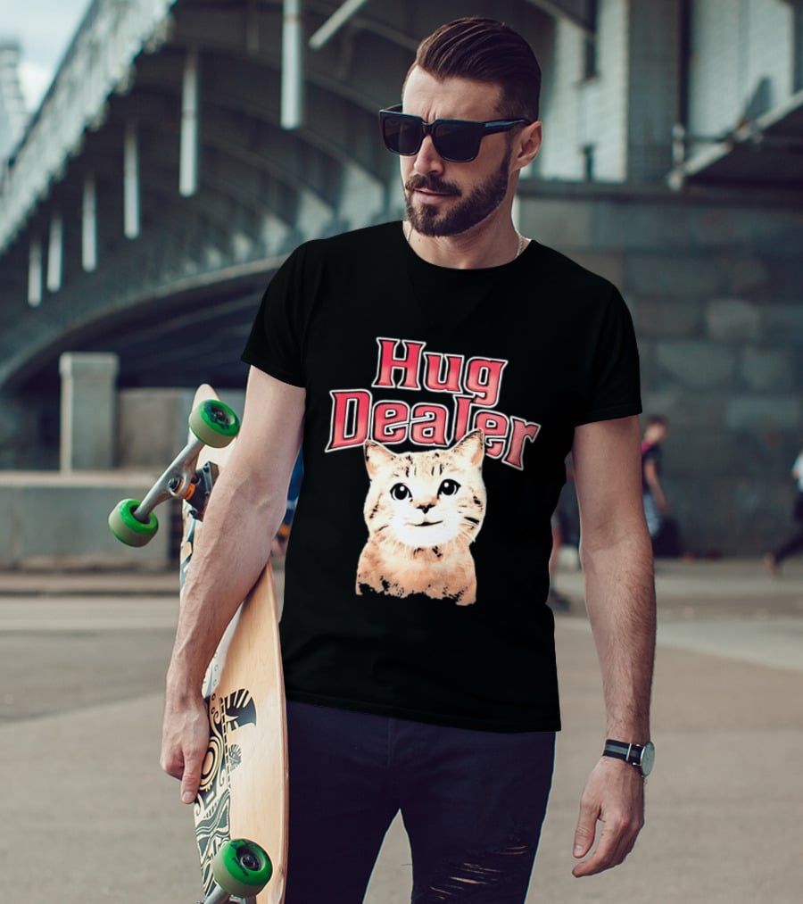 Hug Dealer Cute Tabby Cat Humor T-Shirt