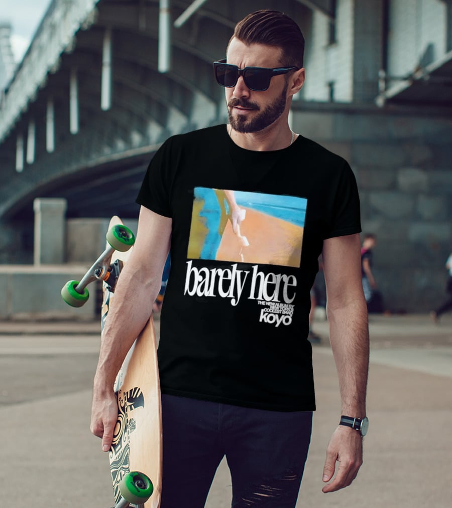 Koyo Barely Here Album Cover Art Beach Scene With Telephone T-Shirt