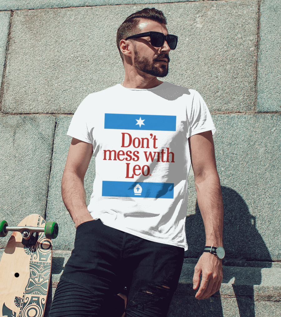 Don't Mess With Leo Star And Cross T-Shirt