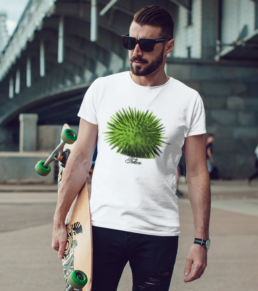 Note Token Nyc Touch Green Artistic Burst T-Shirt