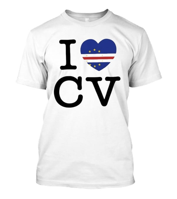 I Love Cape Verde Heart CV Flag T-Shirt