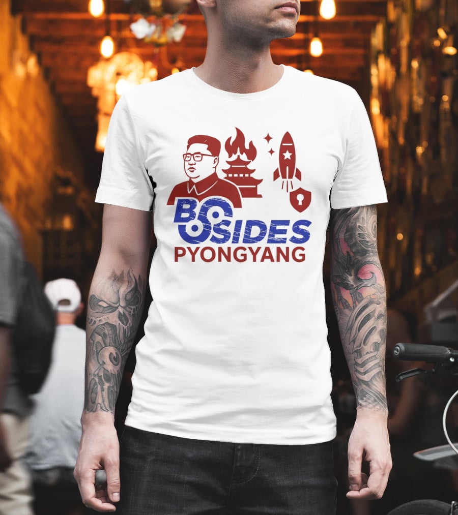 Kim Jong Un BSides Pyongyang Rocket Security Pagoda Shield Star T-Shirt