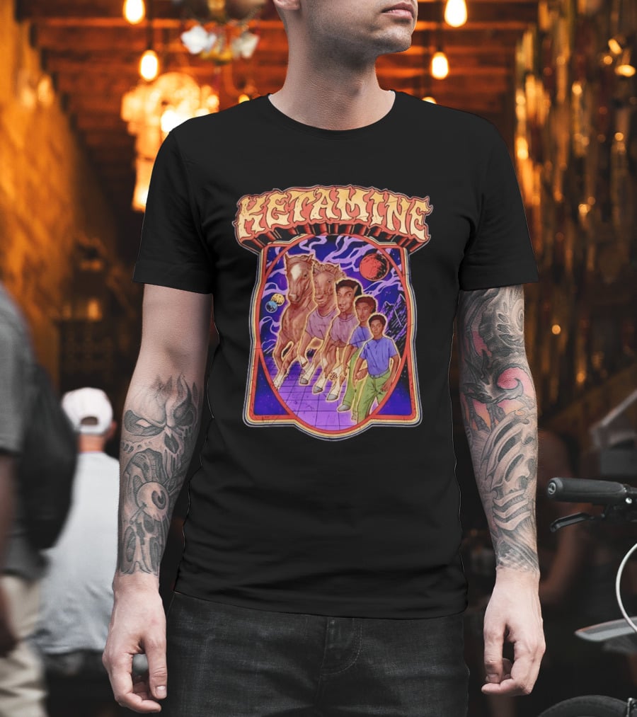 Ketamine Horse Morph Psychedelic Surreal Transformation T-Shirt