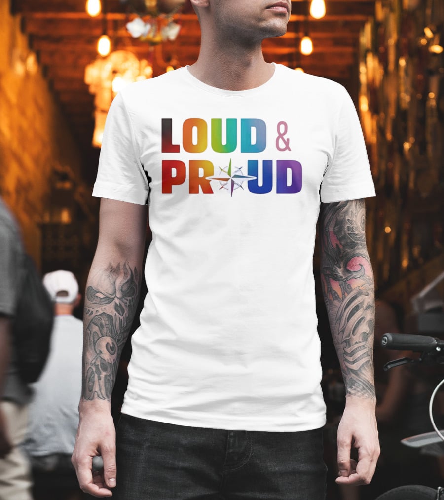 Loud And Proud Pride Rainbow Compass T-Shirt
