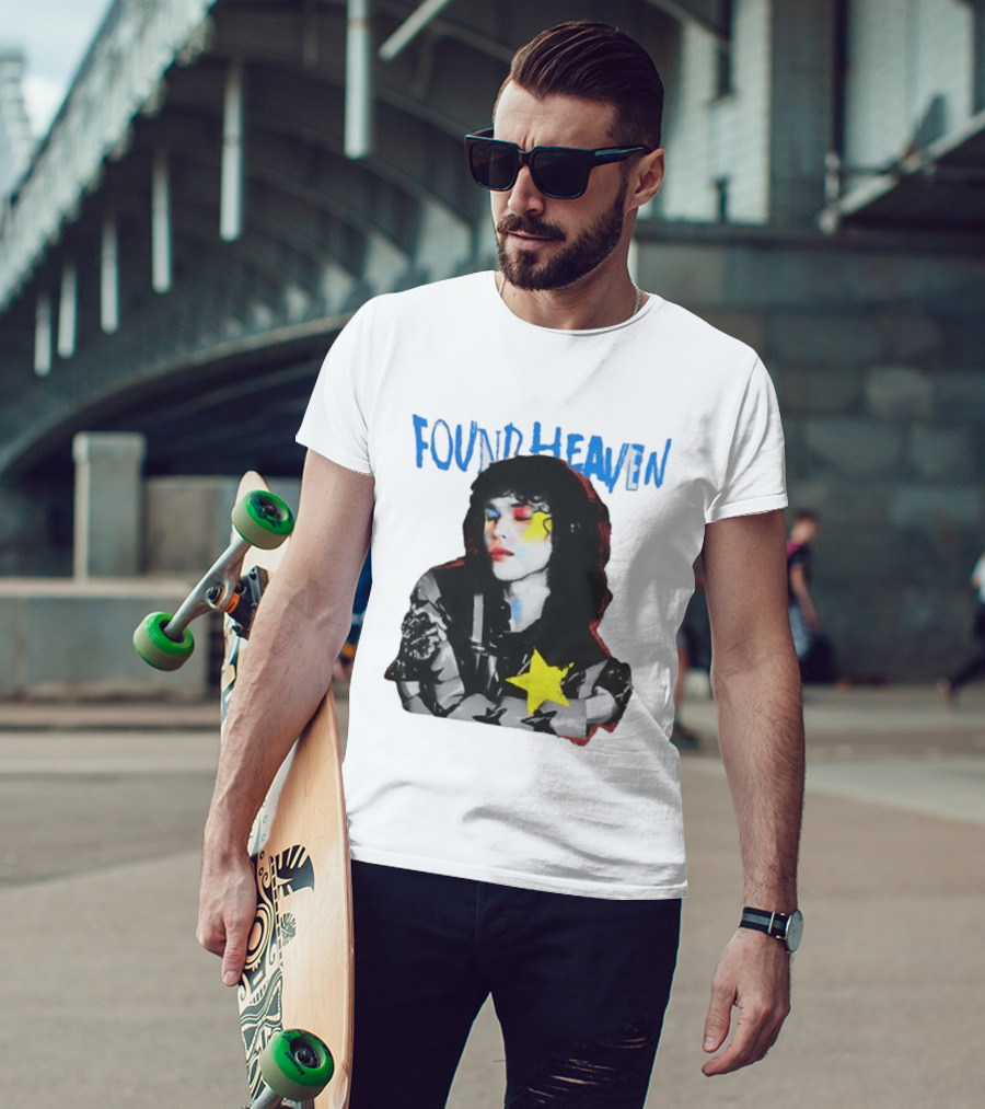 Found Heaven On Tour 2024 Dateback Washed Black Star T-Shirt