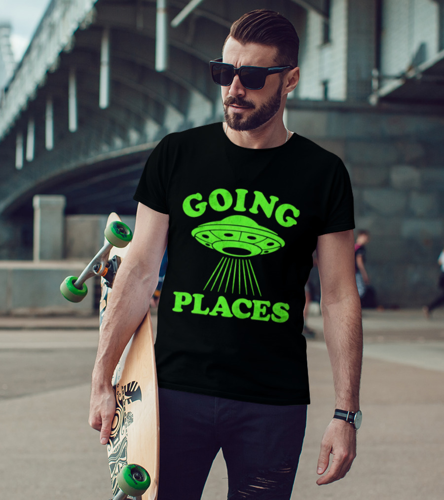 Going Places UFO Alien Outer Space Flying Saucer T-Shirt