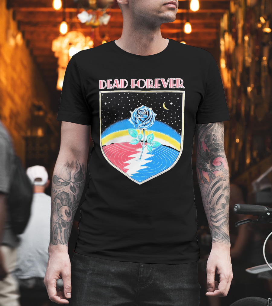 Grateful Dead Forever Rose Skull Rainbow Night Sky Moon Dead60 T-Shirt