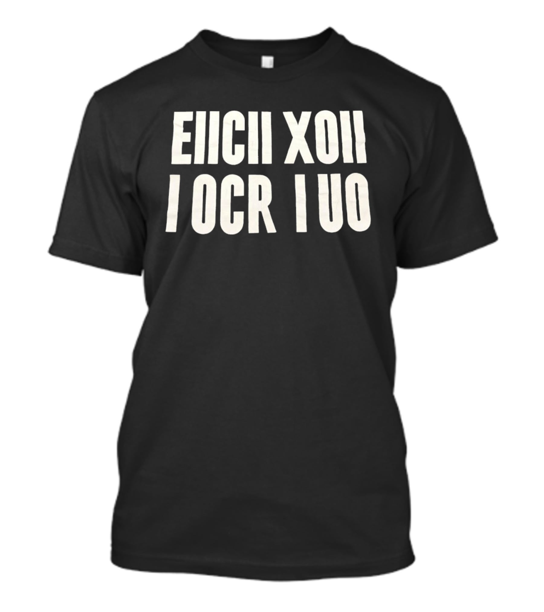 Stencil Block EHCII XII I OCR IUO T-Shirt