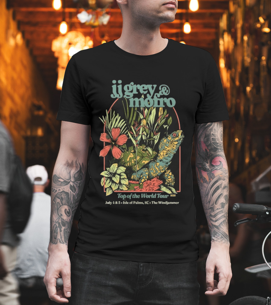 JJ Grey And Mofro July 4 5 2026 Isle Of Palms SC The Windjammer Exotic Flora Tortoise T-Shirt