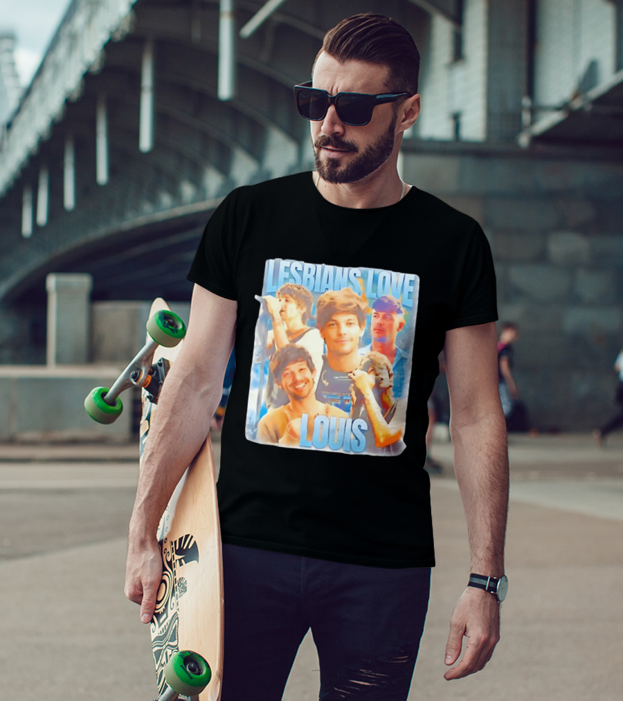 Lesbians Love Louis Tomlinson Faces T-Shirt