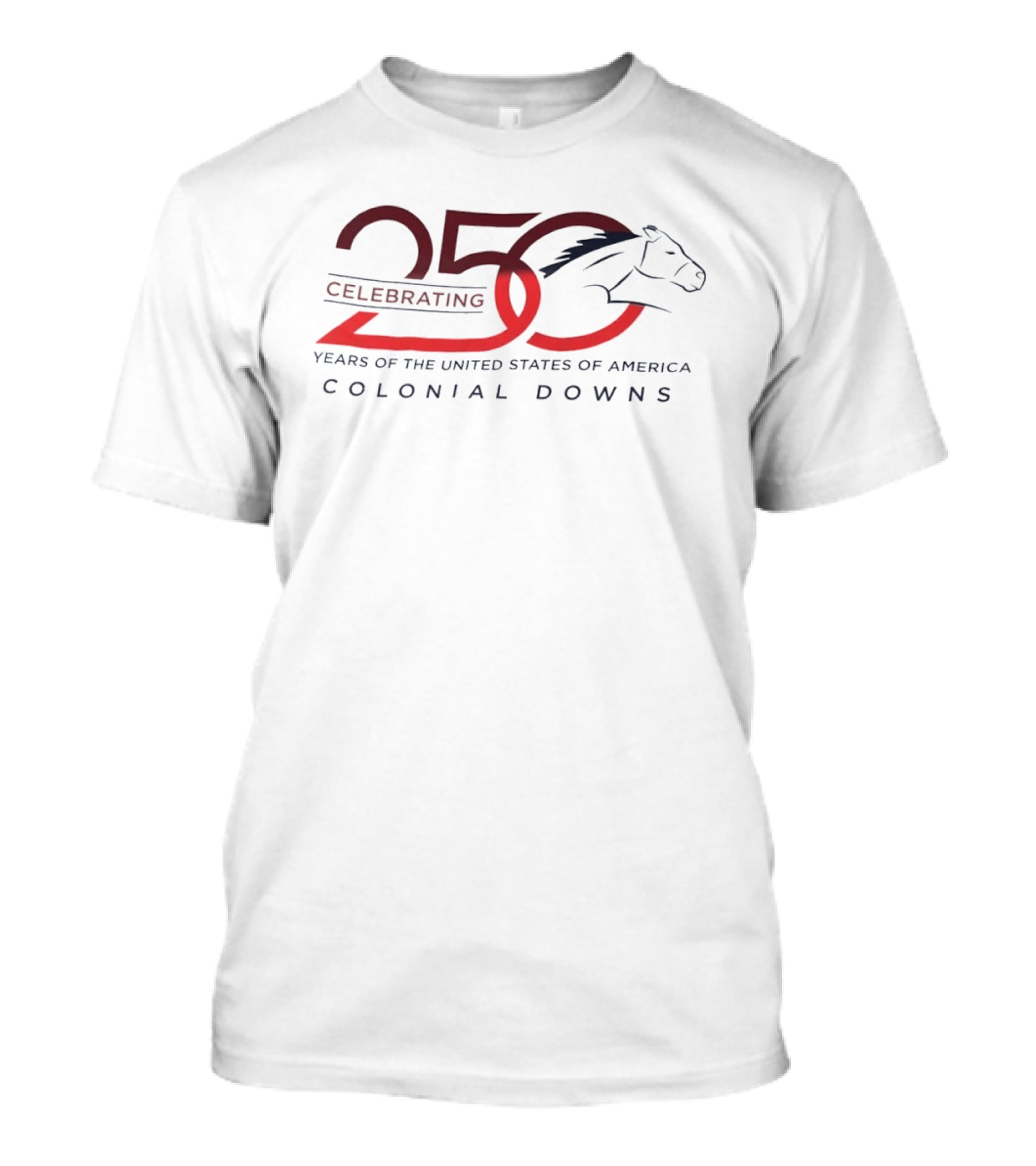 250 Celebrating Years Of The United States Of America Colonial Downs Horse Racing T-Shirt