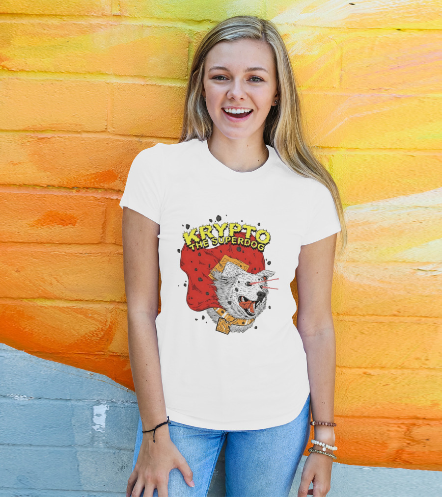 Krypto The Superdog DC Comics Superman Cape Laser Eyes T-Shirt