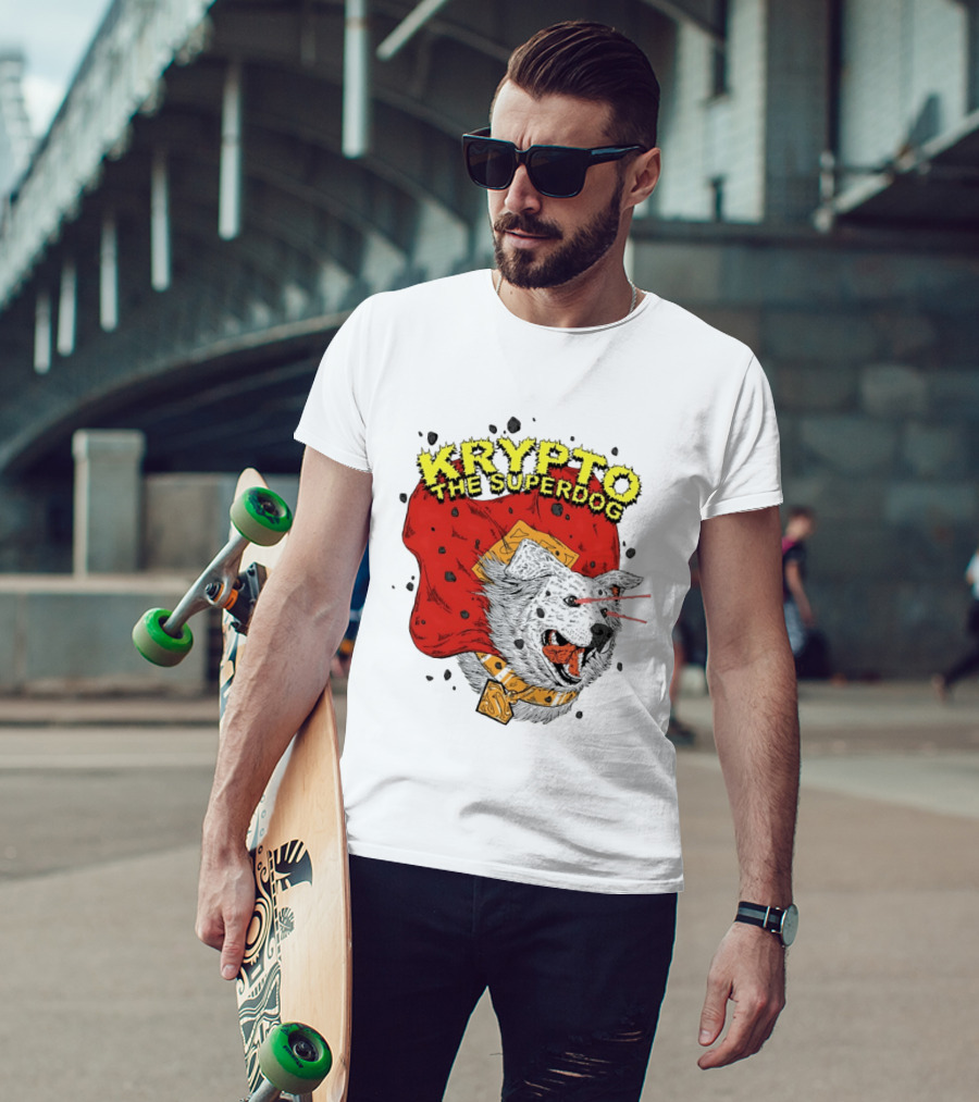 Krypto The Superdog DC Comics Superman Cape Laser Eyes T-Shirt