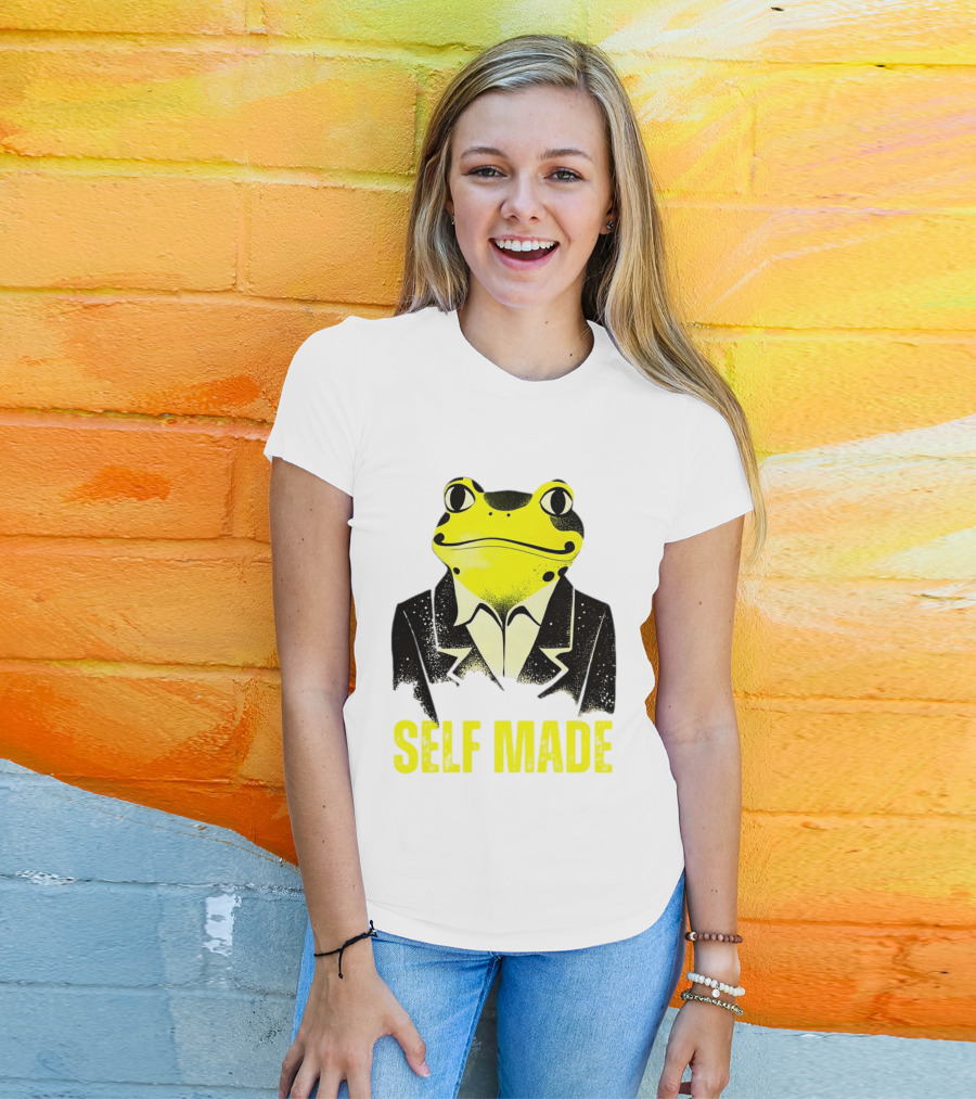 Frog In Business Suit Self Made T-Shirt