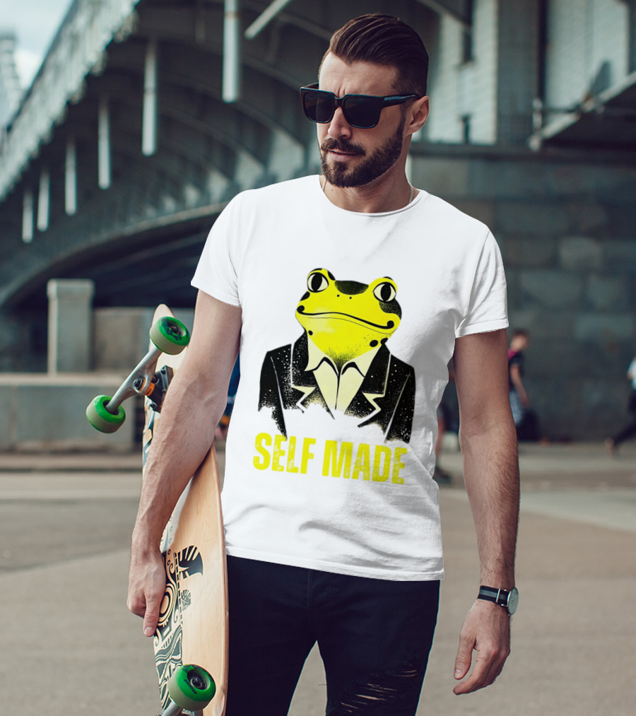 Frog In Business Suit Self Made T-Shirt