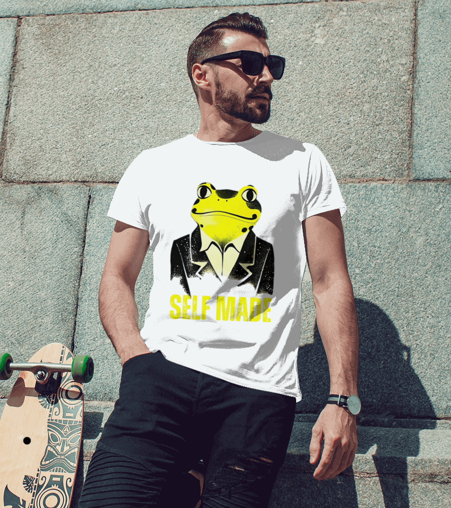 Frog In Business Suit Self Made T-Shirt