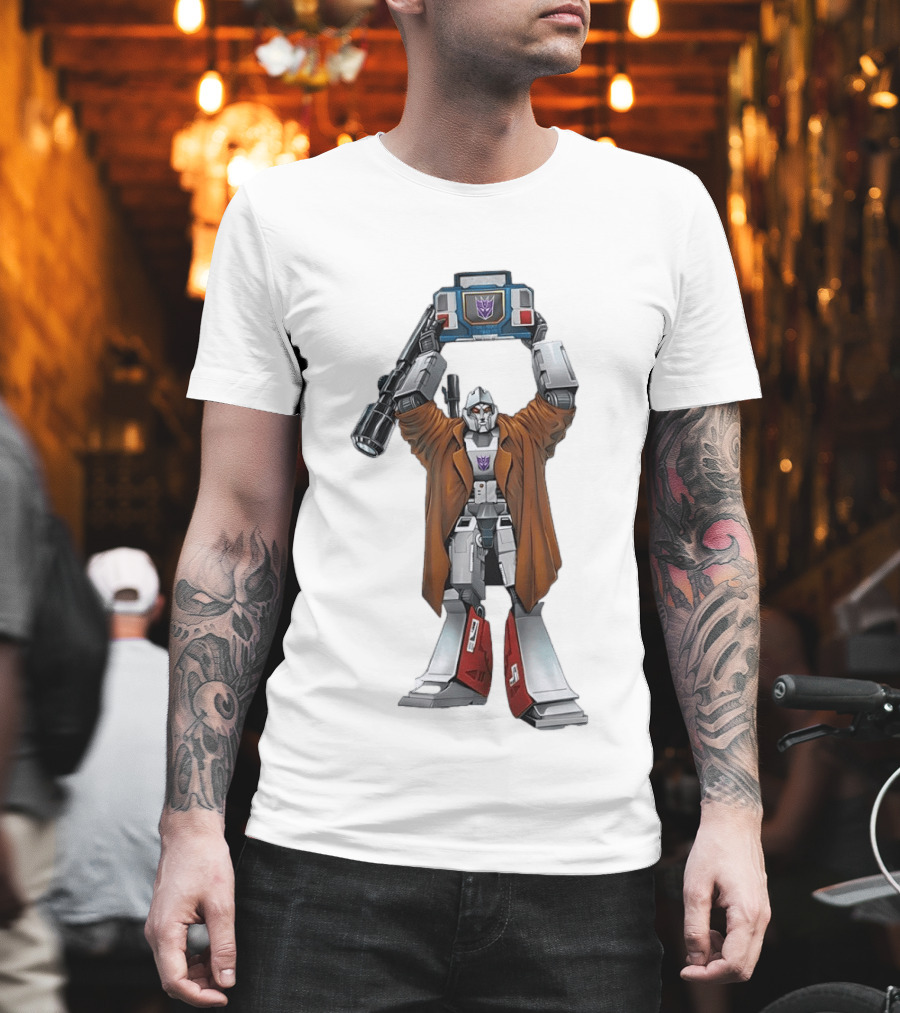 Megatron Lifting Soundwave 80s Transformers Decepticon T-Shirt